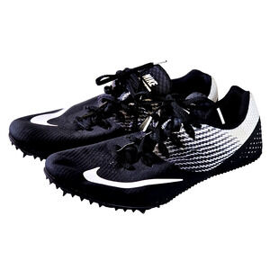 Nike Men's Rival S Sprint Running Track Shoes Black White Racing Spikes Sz 11.5